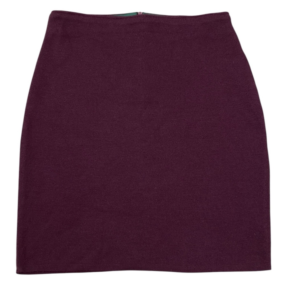 Vintage United Colors of Benetton burgundy wool pencil skirt